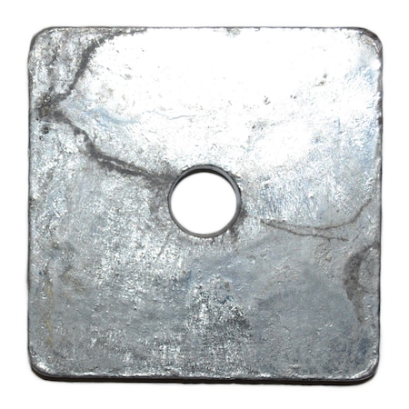 Midwest Fastener Square Washer, Fits Bolt Size 1/4 in , Steel Galvanized Finish, 60 PK 51645
